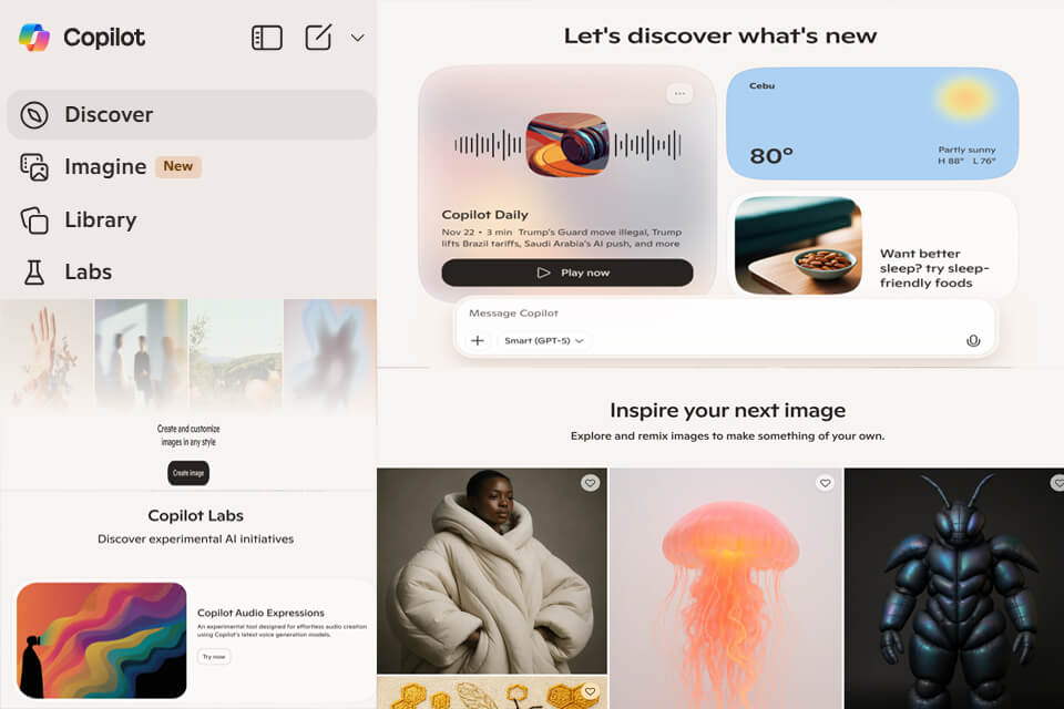 From Spark to Scale: Copilot’s Discover, Imagine, Library, and Labs Explained