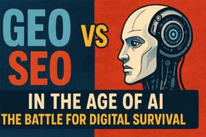 ⚔️ GEO vs SEO in the Age of AI: The Battle for Digital Survival (and Why 99% of Creators Are Still Fighting the Wrong War)