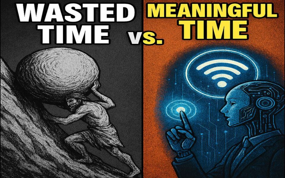 ⏳ Wasted Time vs. Meaningful Time in the Age of AI: The Modern Sisyphus and the Path to Real Assets