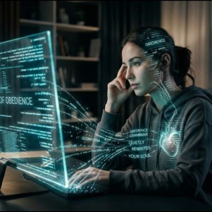 🌑 The Grammar of Obedience: How AI Quietly Rewrites Your Soul