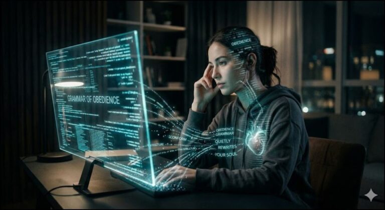 🌑 The Grammar of Obedience: How AI Quietly Rewrites Your Soul