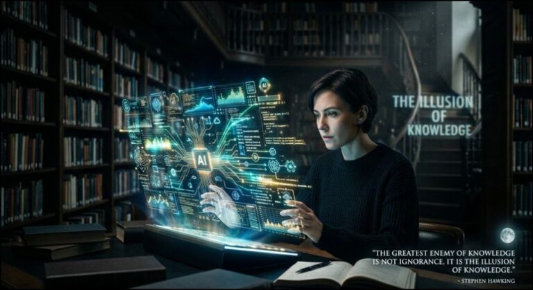 The Illusion of Knowledge in the Age of AI: Why Doubt Protects Wisdom