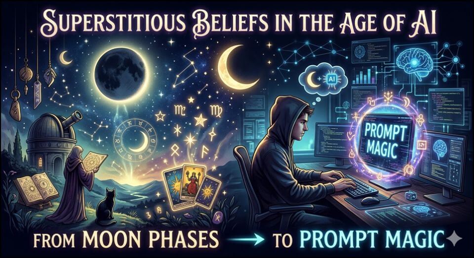 🌑 Superstitious Beliefs in the Age of AI: From Moon Phases to Prompt Magic