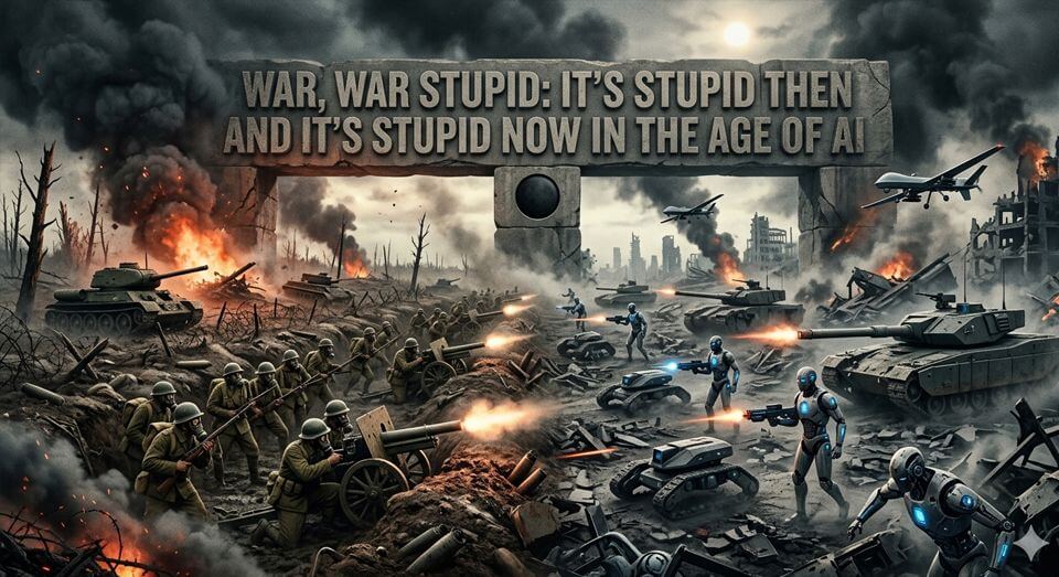 🌑 War, War Stupid: It’s Stupid Then and It’s Stupid Now, Even in the Age of AI