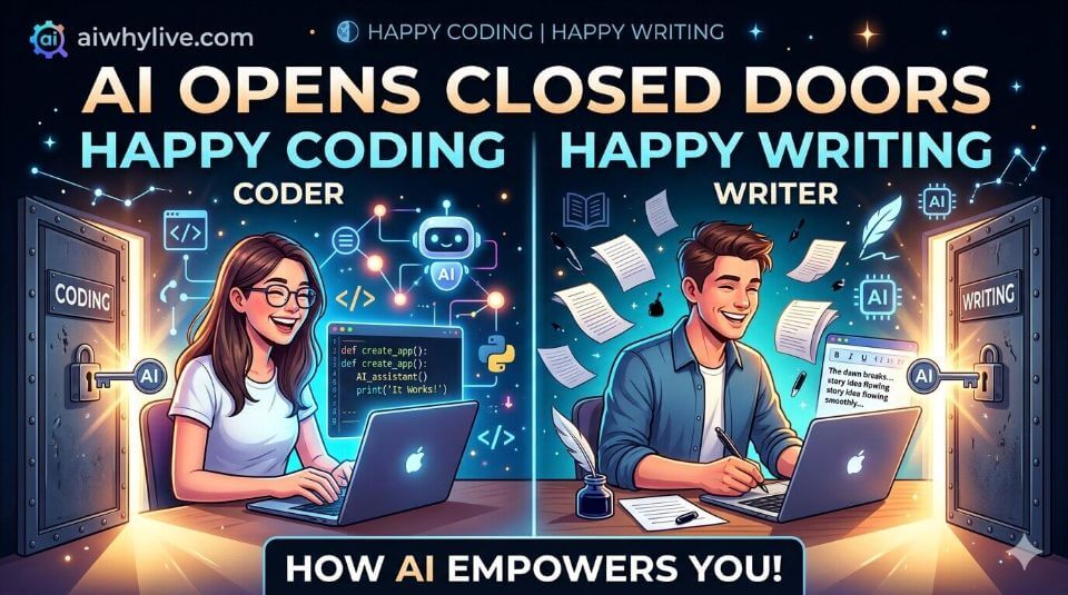 🌑 Happy Coding Non-Coder, Happy Writing Non-Writer: How AI Opens Closed Doors