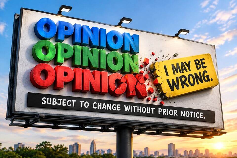 Opinion, Opinion, Opinion in the Age of AI: Subject to Change Without Prior Notice!