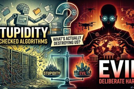 Stupidity Vs Evil in the Age of AI: What’s Actually Destroying Us?