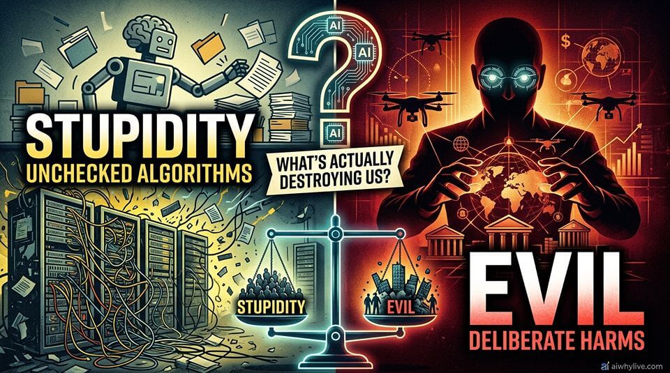 Stupidity Vs Evil in the Age of AI: What’s Actually Destroying Us?