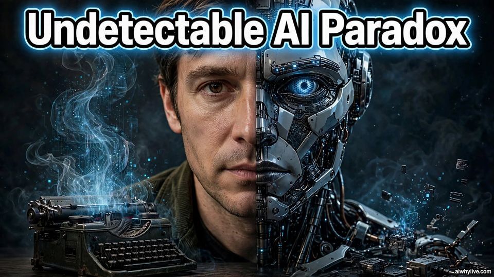 Undetectable AI and AI humanizer paradox showing AI text disguised as human writing